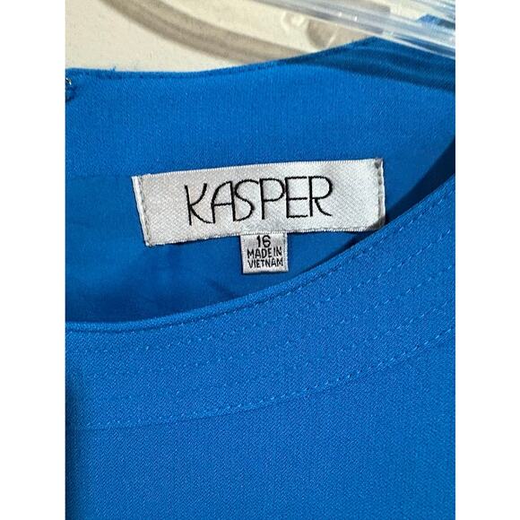 Kasper Royal Blue Sleeveless Sheath Dress Size 16 NWT - Picture 3 of 6